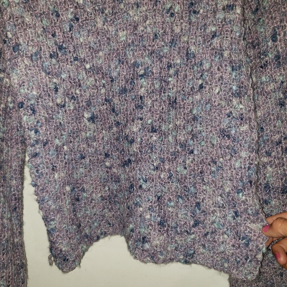 Lavender & Turquoise - •F21• | Boho Knit Sweater - Picture 6 of 8
